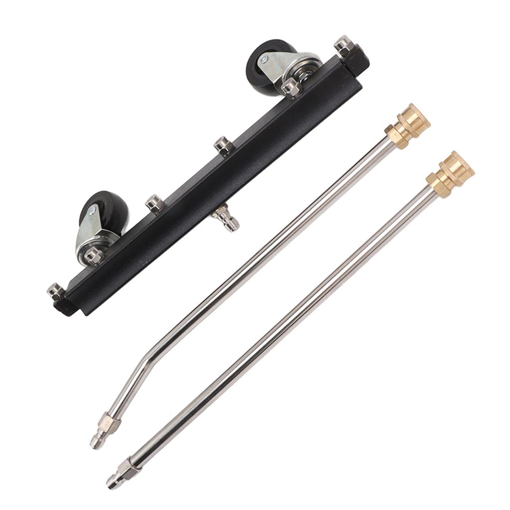 Pressure Washer Undercarriage Cleaner with 6 Nozzles 2 Extension Wands Under Car Water Broom with