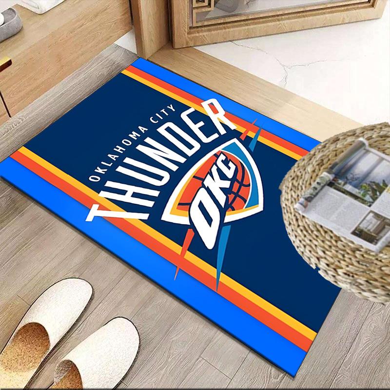 Thunder Basketball Team Carpet, Kitchen Rugs, Yoga Mat, Non-Slip Mats, Rug for Bathroom, Living Room bedroom, Camping Rugs Christmas Gift