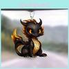 Очаровательный мультяшный акриловый кулон в виде черного дракона для уникального украшения автомобиля