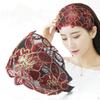 Vintage Lace Floral Printed Head Hoop Korean Broadside Hair Bands Embroidery Flower Headband Toothed Non-slip Headband
