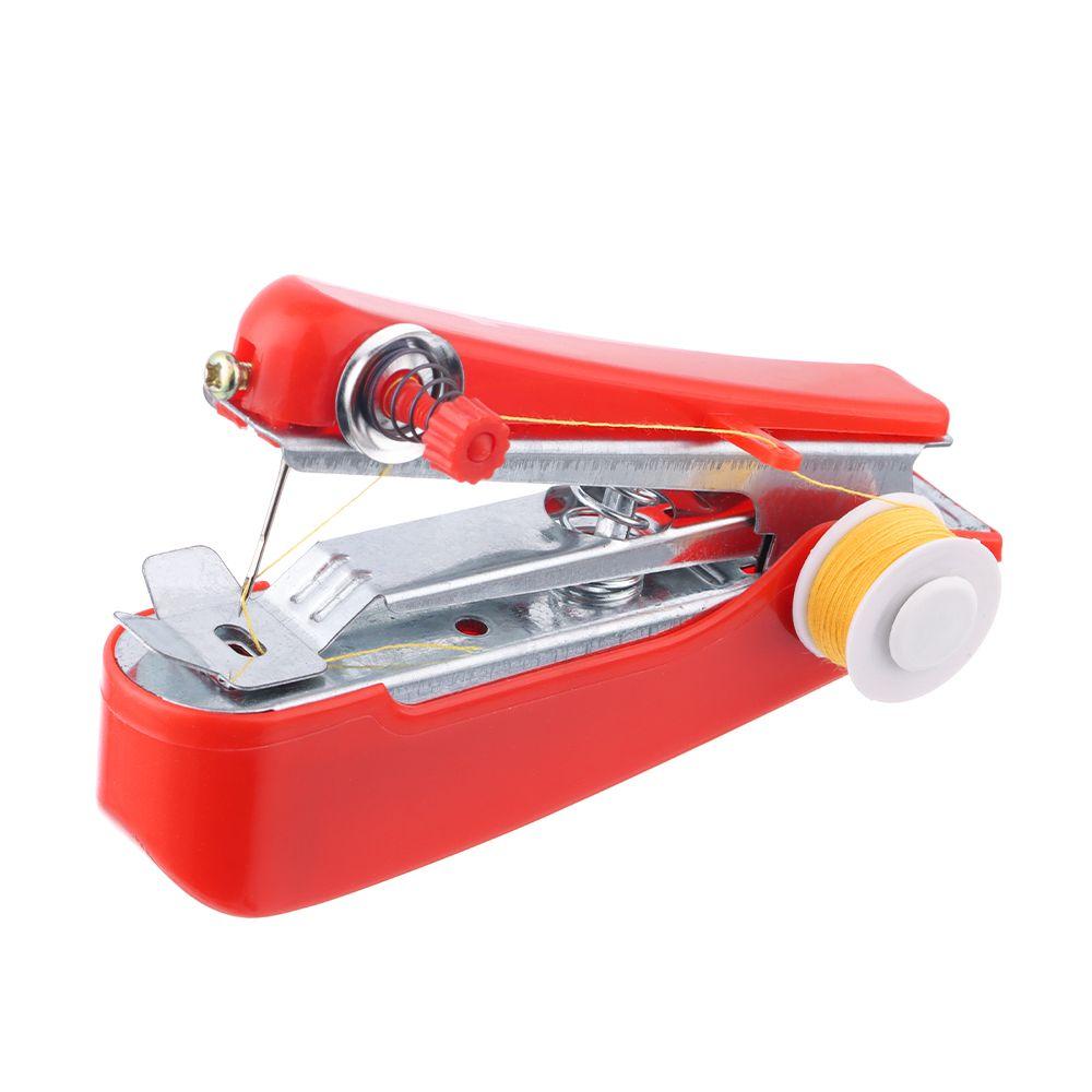 Home Beginners Clothes Fabrics Mini Hand-Held Needlework Craft Sewing Machine Cordles