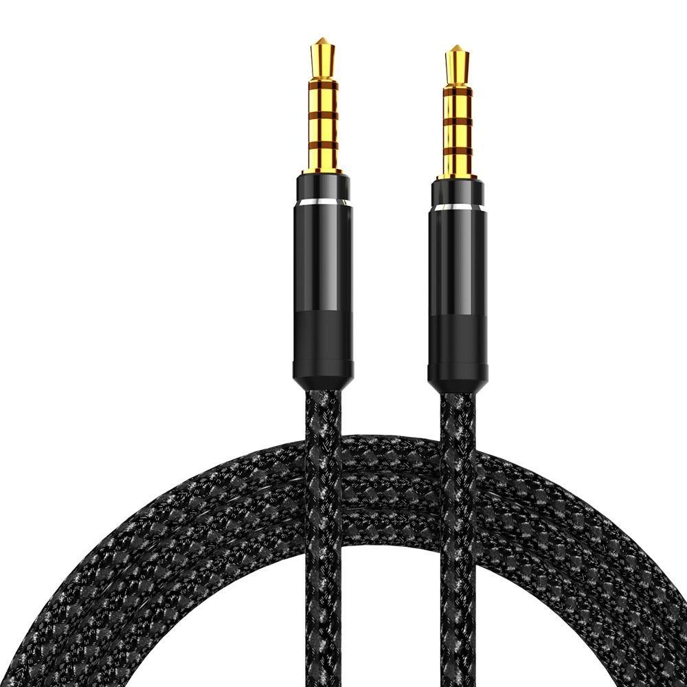 Wire Nylon Weaving 3.5mm Audio Cable Car AUX Cable Headphone Extension Cord Audio Adapter Cord