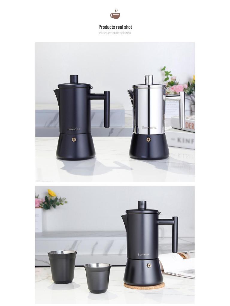 Кофеварка Мока Easyworkz из нержавеющей стали для индукционных плит