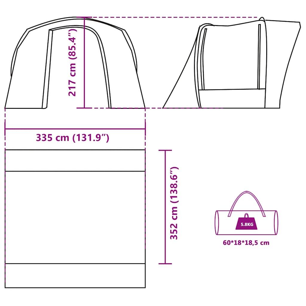 Car Tent Green Waterproof