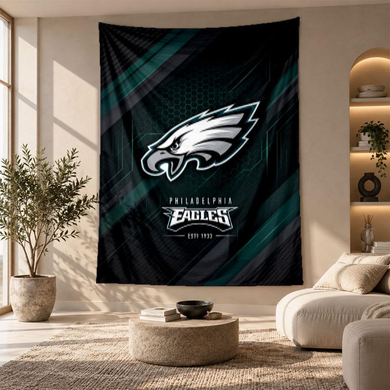 Декоративный гобелен, Настенное искусство с принтом Philadelphia Eagles, Легкое настенное панно для фона спальни