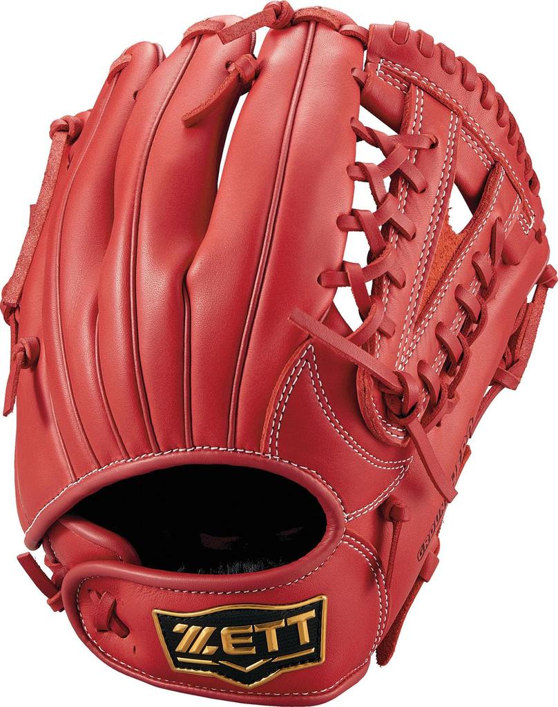 Бейсбольная перчатка для мальчиков ZETT Grand Hero для броска левой руки, красная BJGB76450 (Перчатка) Всесторонний (6400)