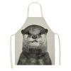 Женский кухонный фартук с принтом льва и лошади, детский льняной фартук-нагрудник для уборки дома, водонепроницаемые аксессуары для выпечки и выпечки