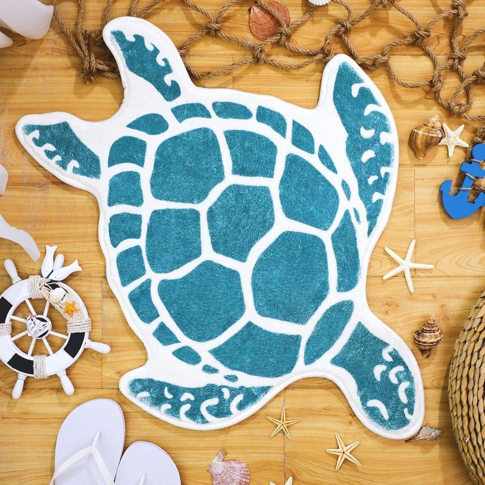 No Slip Sea Turtle Bathroom Rug Washable Bathroom Mat New Beach Mats