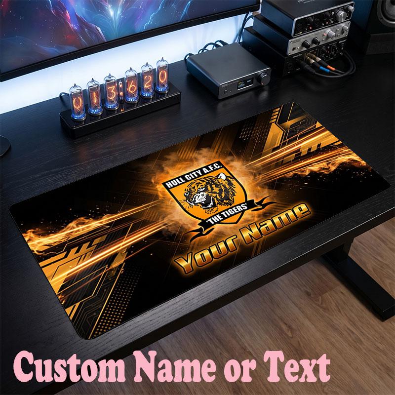 Hull FC Customized Name Text Mouse Pad, Large Desk Mouse Mat Personalized Home Office Present