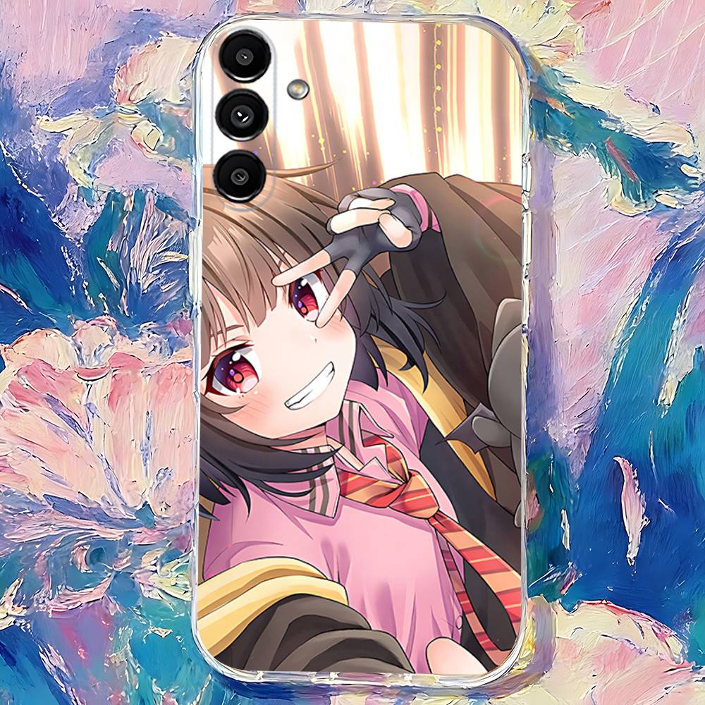 Чехол для телефона Megumin Anime K-KonoSuba для Samsung S24, S25, S30, S23, S21, S22, S20, S10, 5G, FE, lite, Plus, Ultra Прозрачный прозрачный чехол