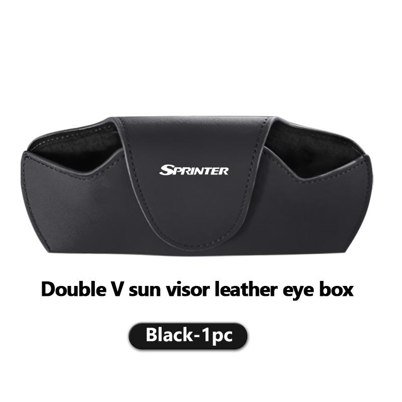 BKS2 Car Sun Visor Sunglasses Leather Storage Eyeglass Case For Mercedes Benz W124 W203 W204 SLK CLA SL SLC C CLASS B CLASS E CLASS