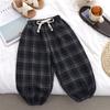 Весенне-осенние модные брюки для мальчиков и девочек, корейские повседневные брюки-джоггеры, модные универсальные детские брюки