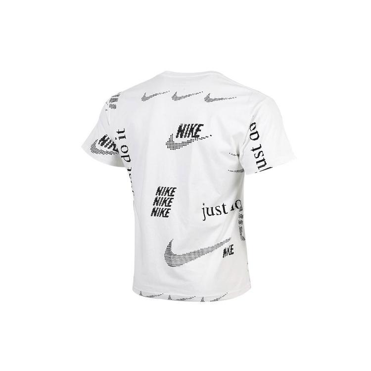 Nike T Shirts Men's White Crew Neck Moderate Straight Fit CW0378-100