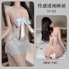 Sexy underwear, sexy suspender skirt, lace through yarn, temptation, bow tie, hollowed out sweet pajamas