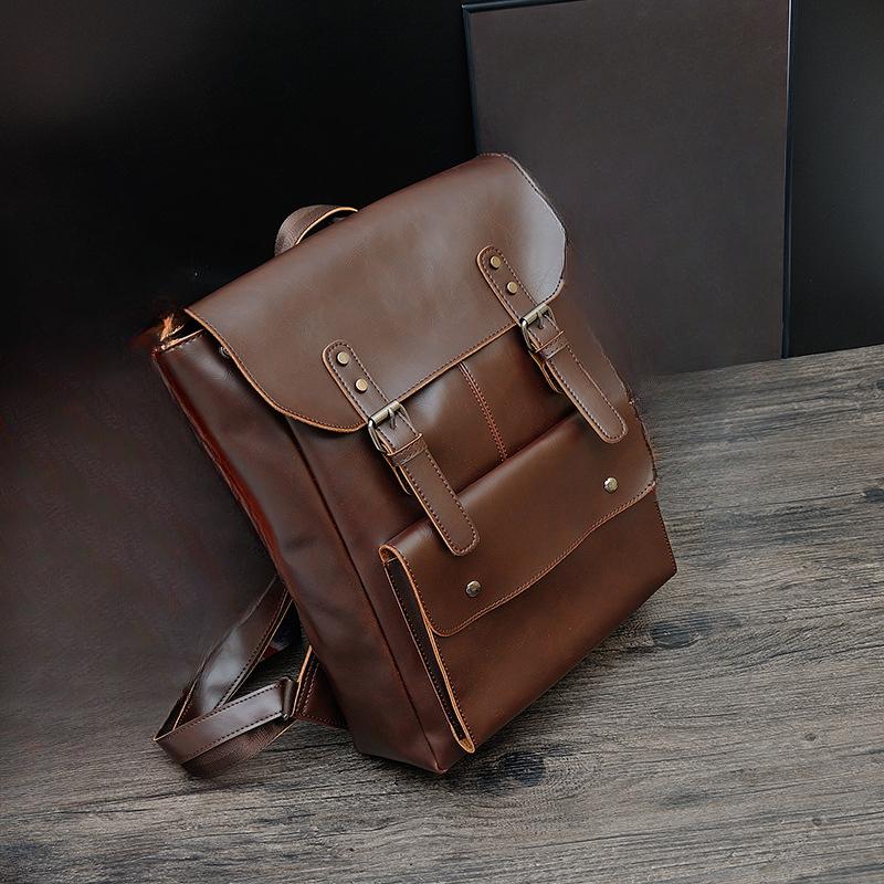 Crazy Horse кожаный корейский повседневный рюкзак мужская сумка женская ретро рюкзак для средней школы учащаяся школьная сумка дорожная сумка