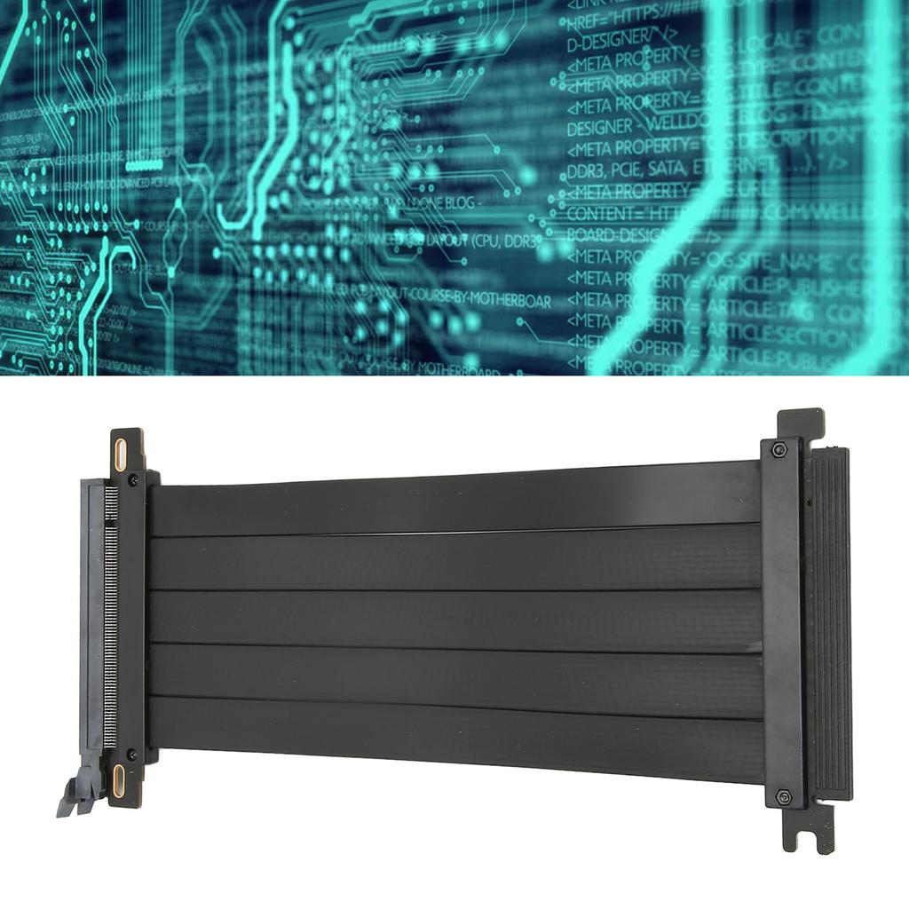 Удлинитель PCI-E 4.0 X16 Прямой угол 128 Гбит/с Защита от помех Plug and Play Кабель-удлинитель GPU для видеокарты