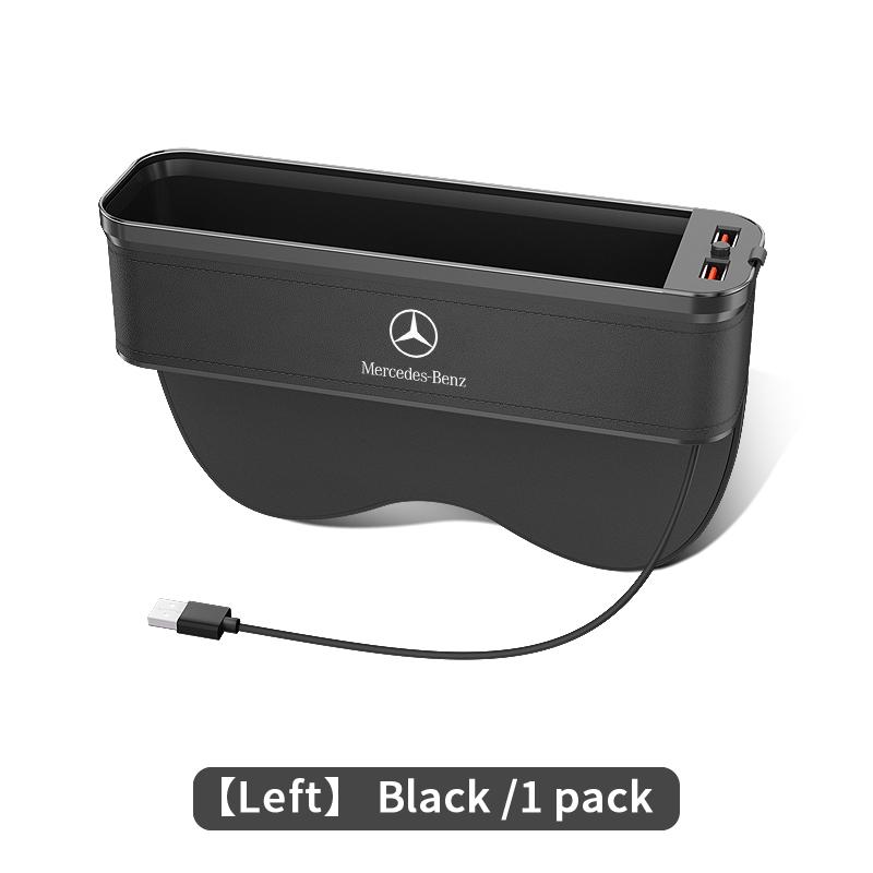 GLC GLB For Mercedes-Benz A B C E V R-Class A45 C43 CLA GLA GLB GLC SLK SL Car Seat Gap Organizer USB Charging Multifunction St