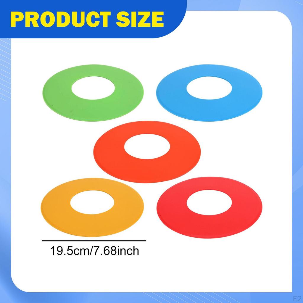 Напольные маркеры из 5 частей, Плоские разметочные диски, Поле для практики с препятствиями, Разметочные пластины для площадки,