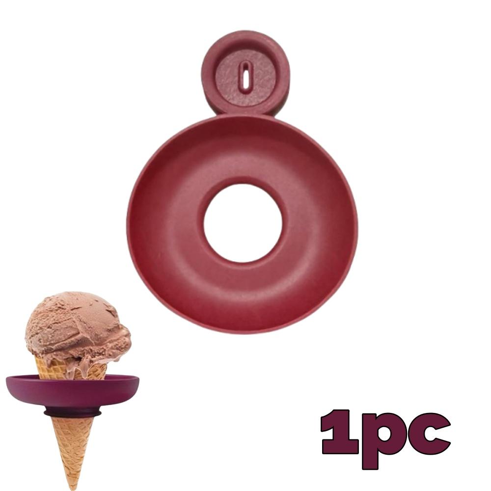 Silicone Ice Cream Holder Stand Summer Popsicle Holder Leak-Proof Support Drip Guard for Children's Ice Pop On-The-Go Snack Tray