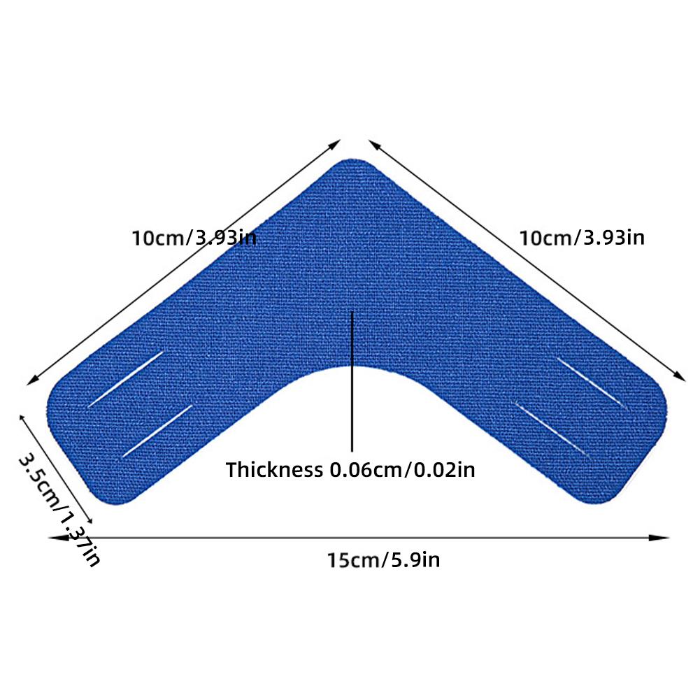 5 шт. предварительно вырезанные V-образные мышечные пластыри многоцелевые баскетбольные фитнес-пластыри для защиты мышц эластичные дышащие спортивные поддерживающие пластыри