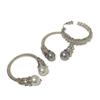 Light Luxury High-End Zircon Pearl Open Ring, Women'S Gentle Niche Fashion Temperament Commuting Versatile Ring Ring