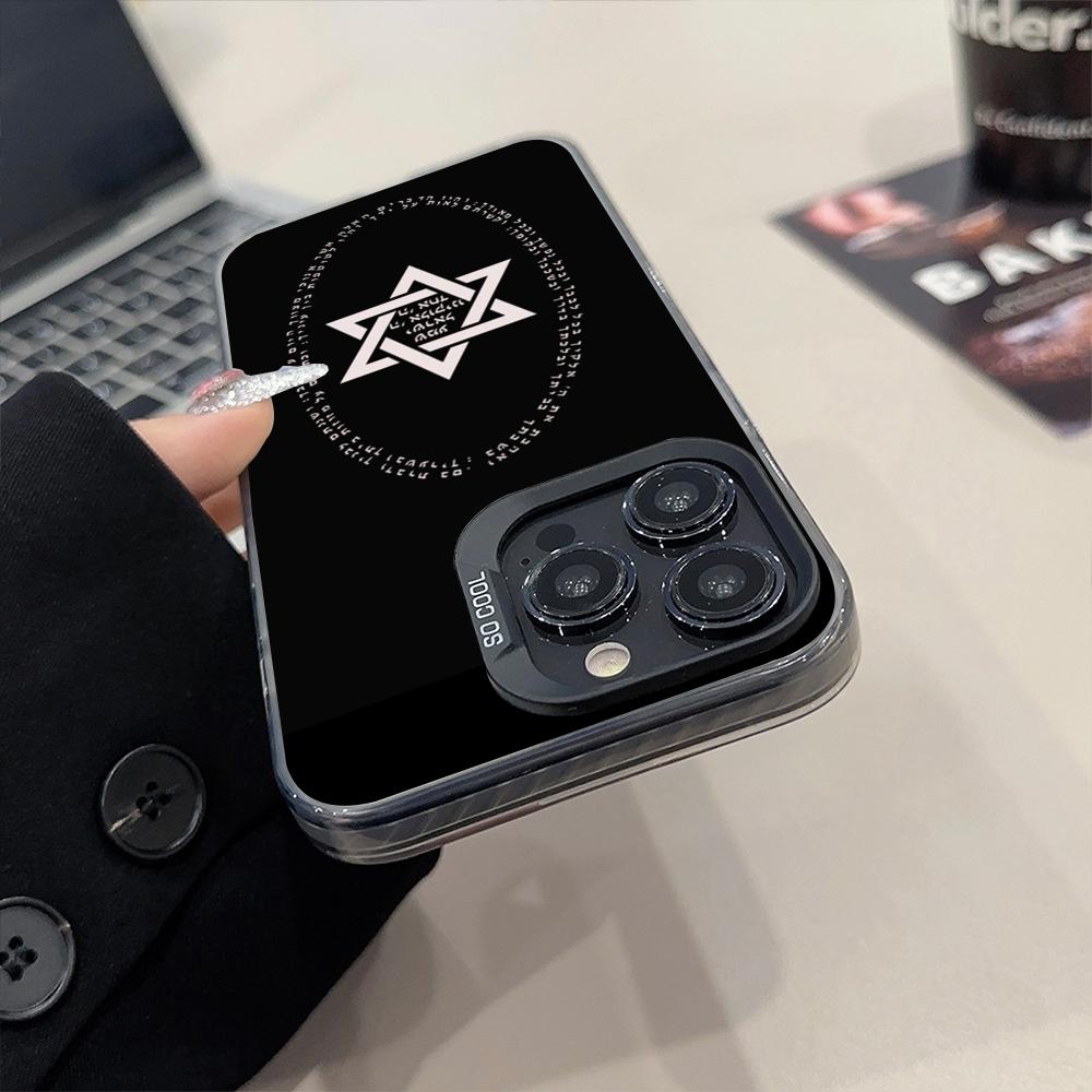 Чехол для телефона со звездой Давида, матовый цветной серебристый, для iPhone 15 14 16 13 12 11 Pro Max Plus XS X, противоударный жесткий чехол