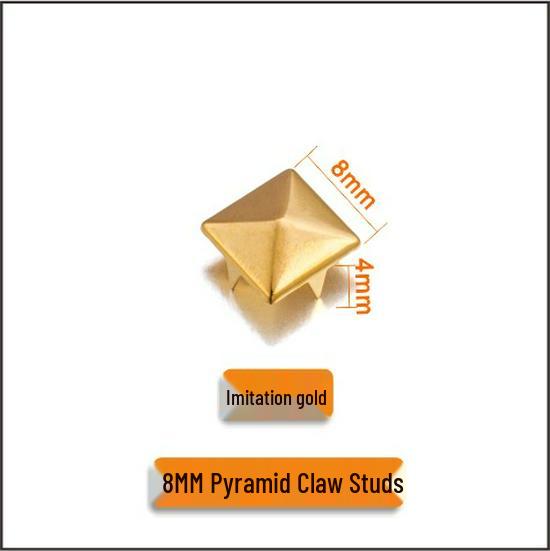 Pyramid Square Claw Nails: 4-15mm Full Size for Clothing, Bags, Boxes, Shoes, Hats, Punk Decorations, Square Rivets