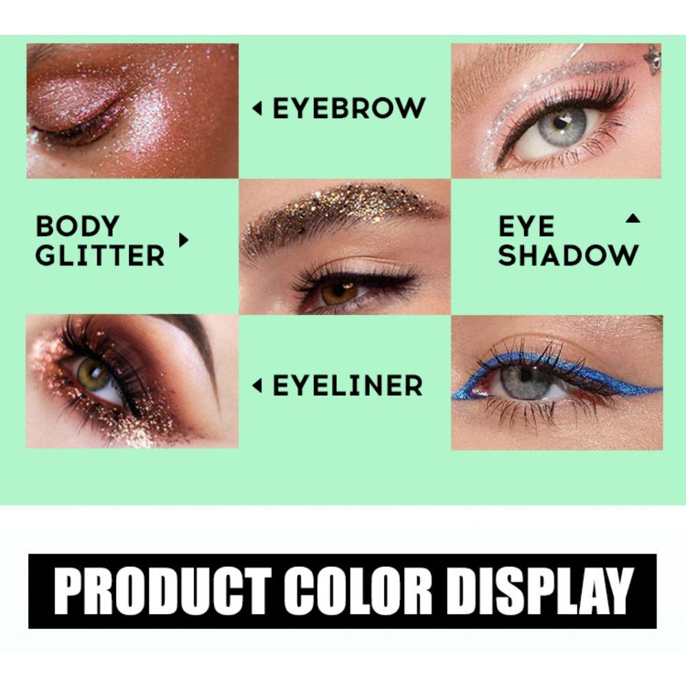 MLSMILE Pearlescent Liquid Eyeliner, Explosive Colorful Glitter Eye Shadow, Waterproof Non-smudge Eyeliner