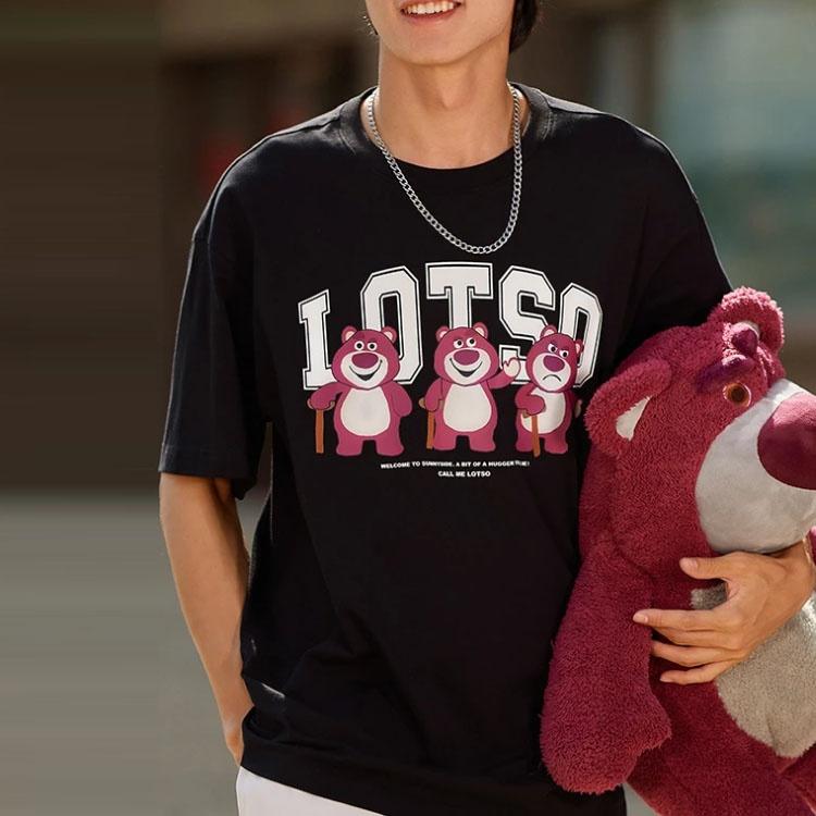 Li-Ning Мужская футболка с графическим принтом 'Черная' Lotso из мультфильма История игрушек X Disney AHST755-1