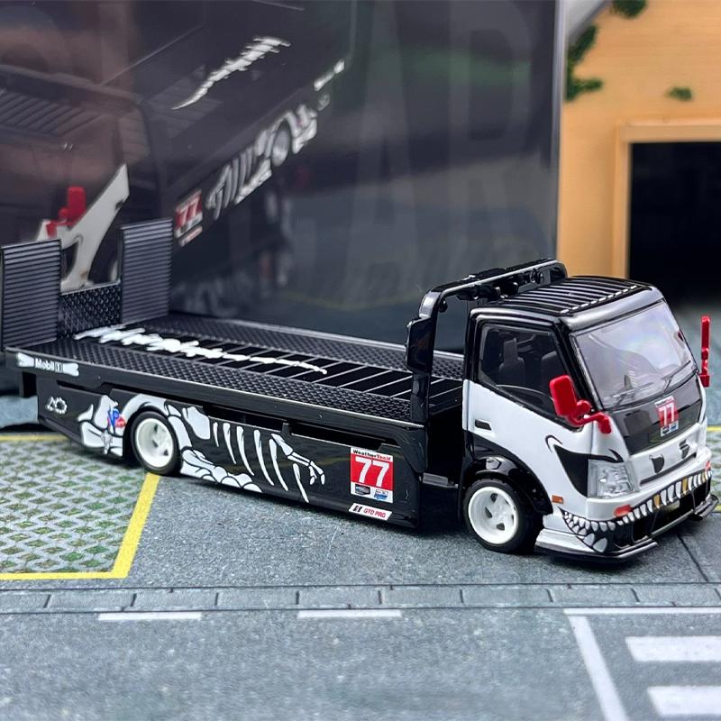 Крутая машина CC 1/64 Эвакуатор H300 №77 Металлическая машина Статическая литая модель Коллекция Модель автомобиля Игрушка