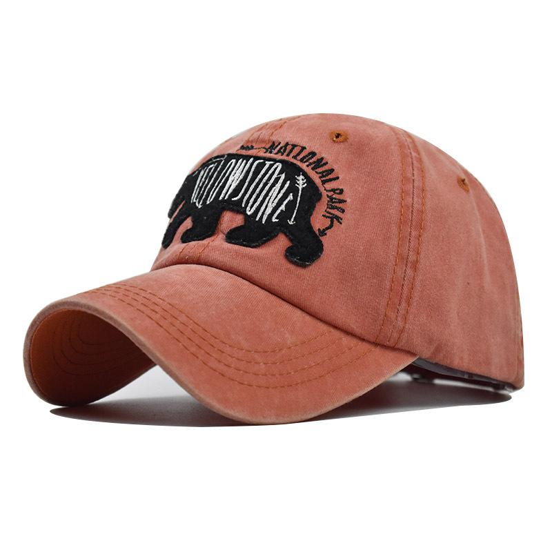 NORTHWOOD Bear Embroidered Baseball Cap Outdoor Peaked Cap Cotton Washed Men's Outdoor Baseball Hats for Men Women