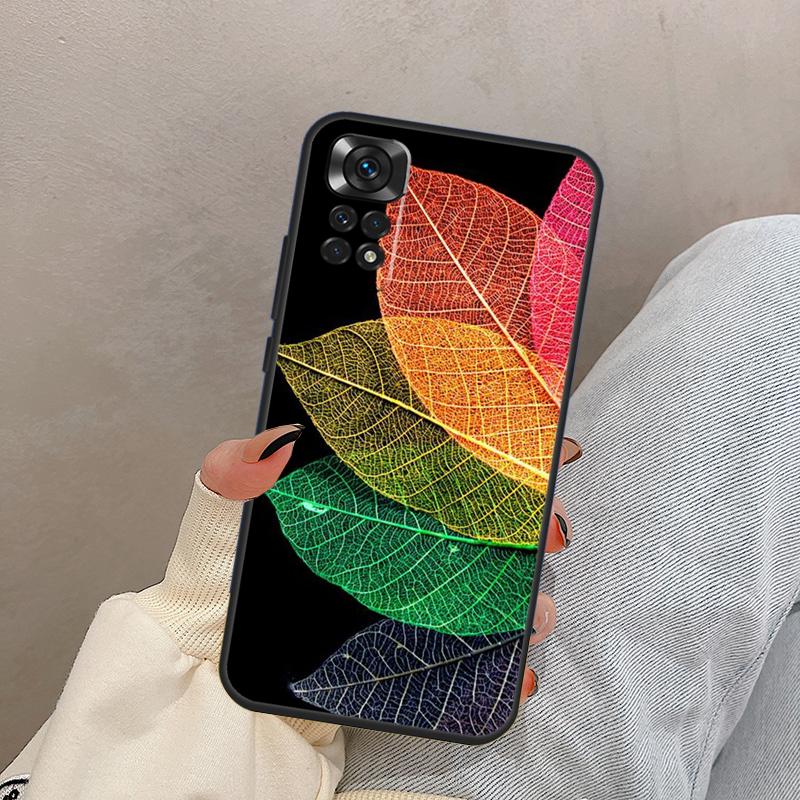 Красочные листья для чехла-крышки Xiaomi Redmi Note 13 10 12 11 14 15 Pro Plus для Redmi 15 13C 12C 14C 10C 15C