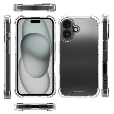 Чехол для iPhone 16 с усиленными углами, ТПУ рамка + акриловая задняя крышка для телефона