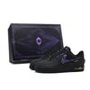 Кроссовки Air Force 1 Low Skateboard Shoes Унисекс Черный Фиолетовый Желтый CW2288-001(Команда454--КОРОБКА)