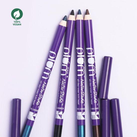 Plum Naturstudio All-Day-Wear Kajal|Водостойкая и устойчивая к размазыванию|24 часа стойкости|Интенсивный матовый черный|С точилкой|1,2 г
