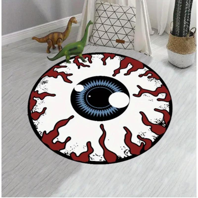 Party Party Living Room Carpet Bedroom Horror Round Eye Carpet Home Decoration Corridor Bathroom Anti Slip Comfortable Carpets