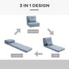 Floor Chair Folding Mattress Sleeping Mat, 2-in-1 Design, Removable Cushion, 60 x 80 x 56 cm, Sky Blue