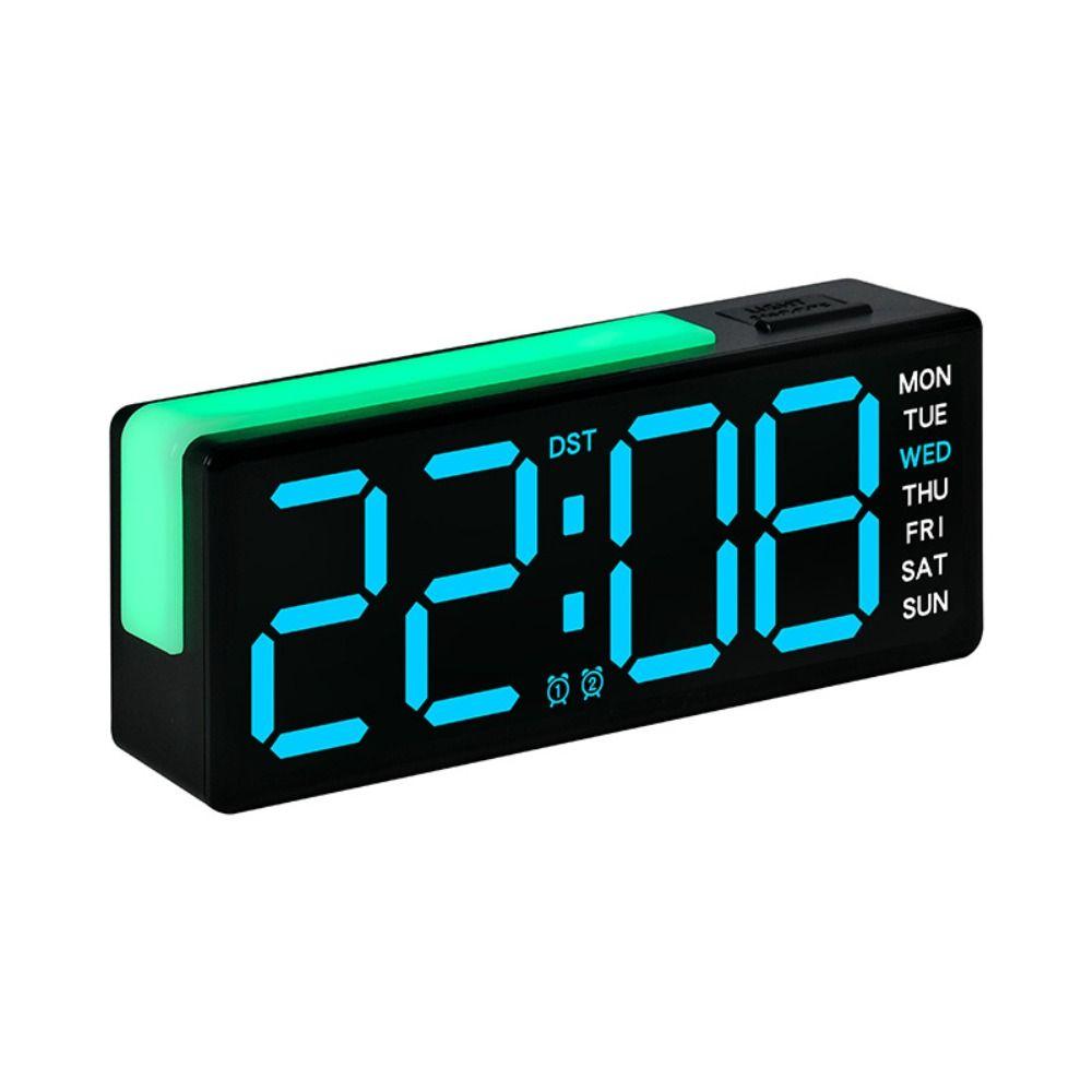 with Calendar Bedside Alarm Clock Temperature Electronic Digital Clocks LED Night Light Clock Home