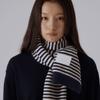 SILN Linea Stripe Knit Muffler (NAVY/IVORY)