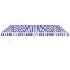 Electric Awning with Crank Blue and White 4x3 m
