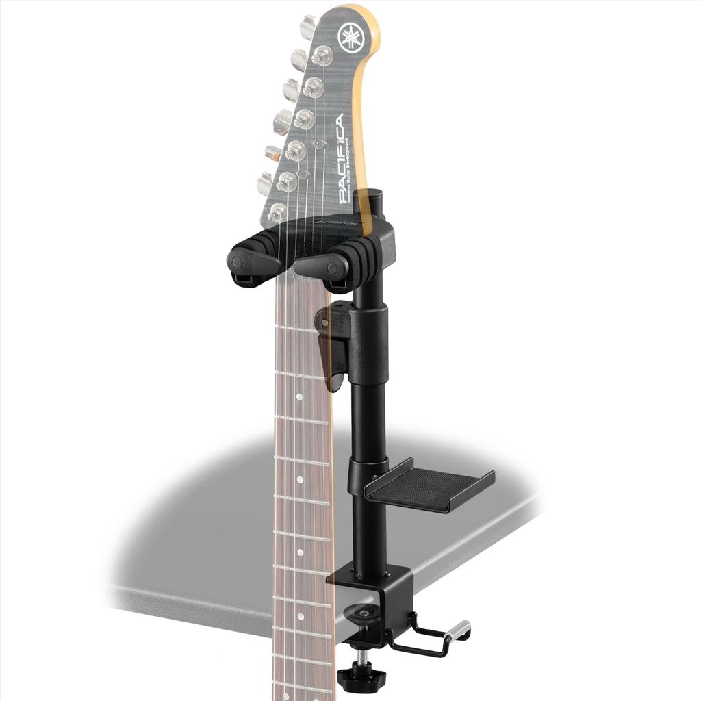 Bauhutte Desk Guitar Stand Desk Guitar Hanger Elevating Desk Retrofit BHP-GH300-BK