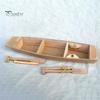 Miniature Figurines Crafts Wooden Fishing Boat Model Home Decoration for Micro Landscape