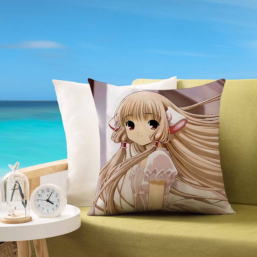 Cute Anime Cchobits Customizable Square Pillowcases Stylish And Soft Perfect For Beds Cars And Sofas