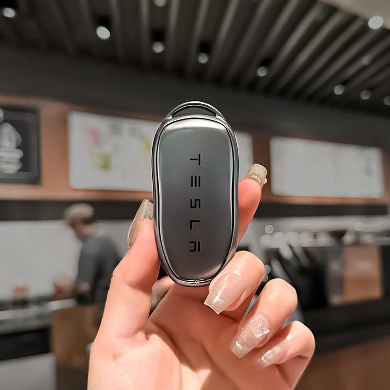 Автомобильная наклейка 2025 Новый Tesla Мягкий ТПУ Автомобильный Умный Чехол для Брелока Ключ Держатель Сумка Оболочка Для Tesla Model 3 Model S Model Y Prote