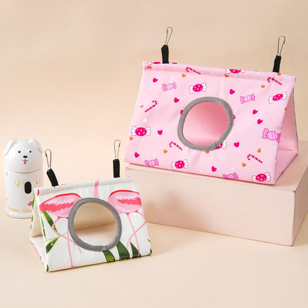 Зимнее Теплое Гнездо для Птиц Дом Попугай Подвесной Гамак Плюшевый Навес Хижина Клетка для Зябликов Птицы Укрытие Спальное Место Теплые Качели