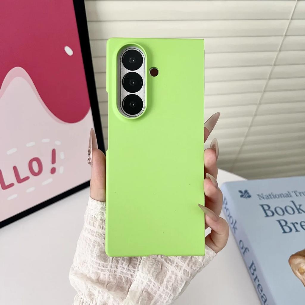 Роскошный ультратонкий жесткий чехол-накладка для Samsung Galaxy Z Fold 7/6/5/5G/ZFold7/Z Fold 3/4/5 Ударопрочный Конфетный однотонный чехол