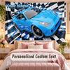 Car Racing (22) Theme Wall Tapestry Customized With Name Text Personalized Hanging Tapestry For Bedroom Living Room Decor