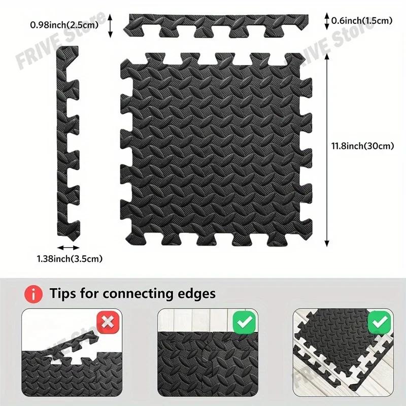 16 Pieces Thickened Interlocking Foam Floor Tiles Easy Assembly Fitness Training Rugs Soft Anti-Fall Interlocking Floor Mat