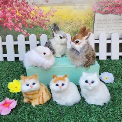 Мягкая игрушка-модель животного: Лающий кот, щенок, кролик, развивающие куклы, украшения для детей