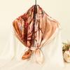 New Hot-selling Branch and Vine Printing Satin Versatile Square Scarf Fashionable High-end Outer Imitation Silk Shawl Bag Headscarf